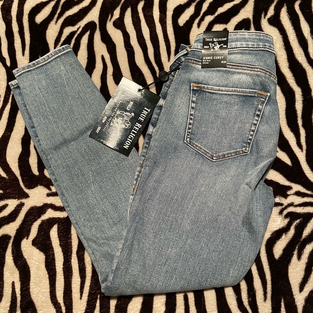 True Religion Jennie Buddha Back Pocket Skinny Jeans - Picture 7 of 10
